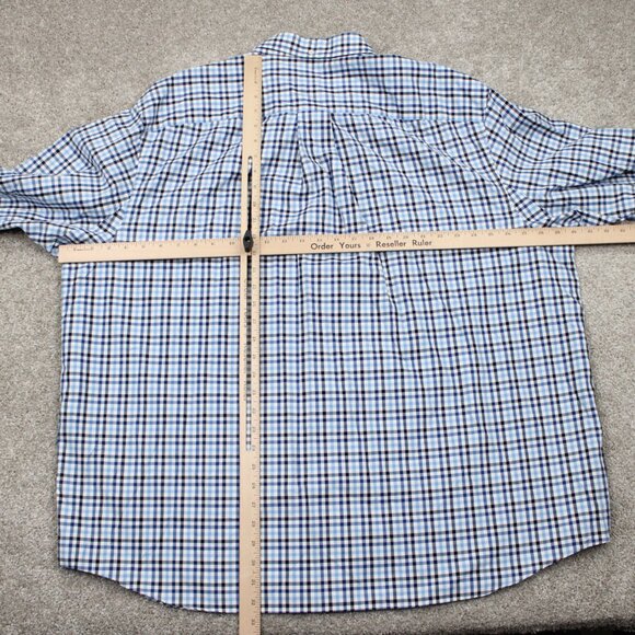 Duluth Wrinklefighter Shirt Adult 3XL XXXL Blue/White Checkered L/S Button Up - Picture 9 of 12